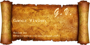 Gancz Vivien névjegykártya